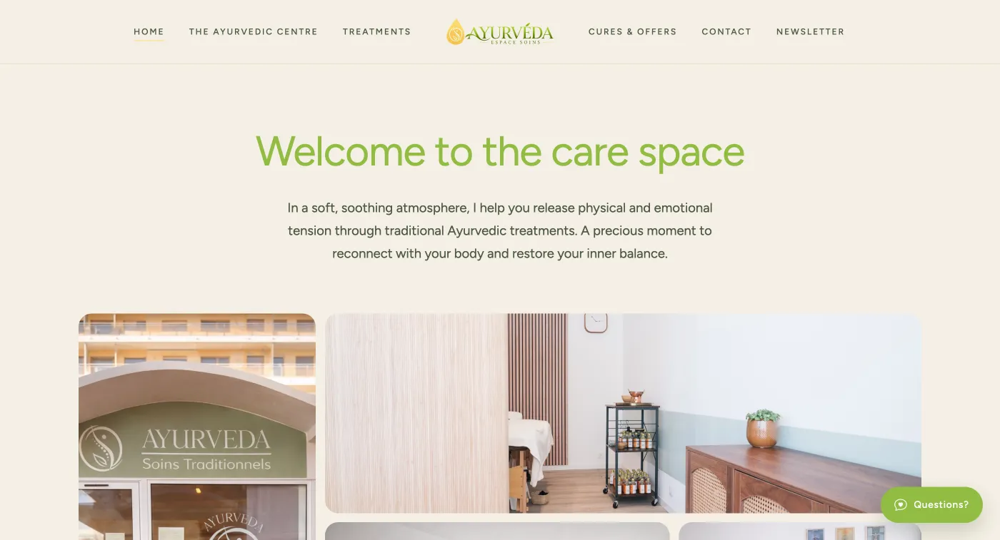 Ayurveda Espace Soins project screenshot