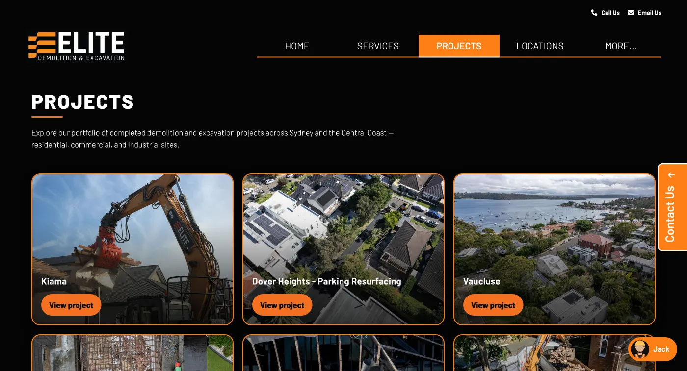 Elite Demolition & Excavation project screenshot