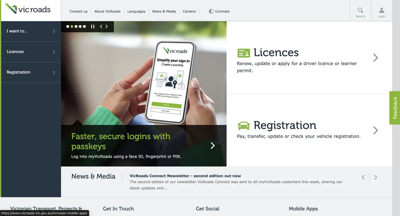 VicRoads project screenshot